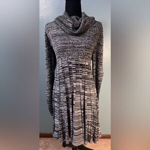 Calvin Klein Charcoal Cowl Neck Sweater Dress